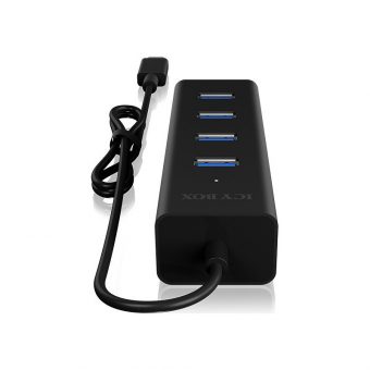 RaidSonic Icy Box IB-HUB1409-C3 USB 3.0 Type-C 4-Port USB 3.0 Hub Black - Image 4
