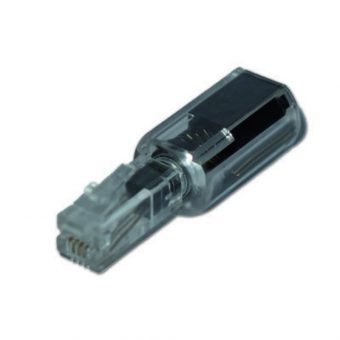 MediaRange Anti-Twist Adapter for Telephones with Plug-In Handset Black/Transparent MRCS305