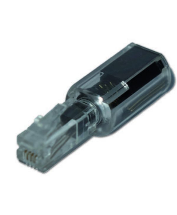 MediaRange Anti-Twist Adapter for Telephones with Plug-In Handset Black/Transparent MRCS305