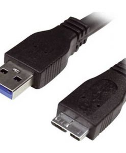 MediaRange Charge & Sync Cable USB 3.0 A Male – Micro USB 3.0 B Male 1m Black MRCS153