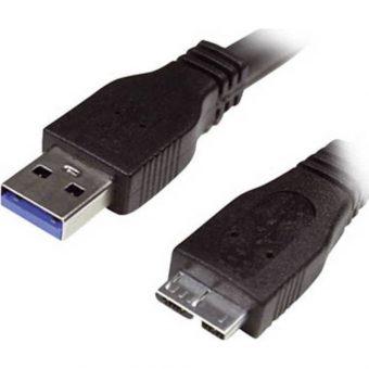 MediaRange Charge & Sync Cable USB 3.0 A Male - Micro USB 3.0 B Male 1m Black MRCS153