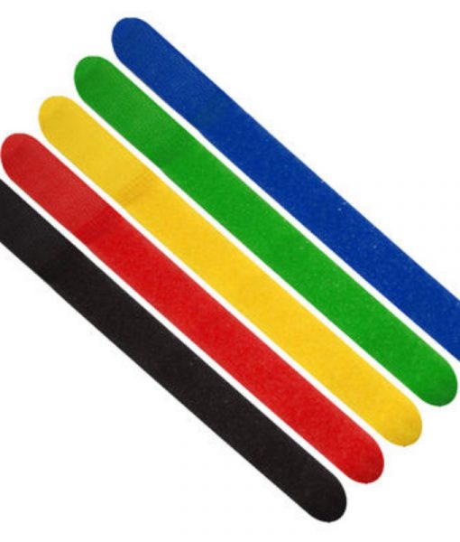 MediaRange Hook and Loop Cable Ties 16 x 215mm Assorted Colors 5Pack MRCS302_2