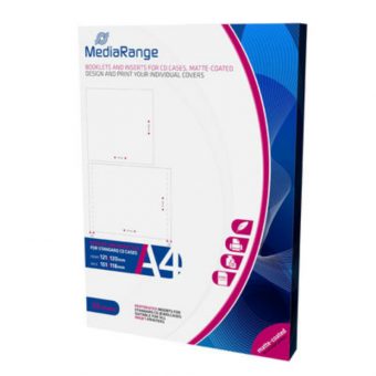 MediaRange Matte Booklets & Inserts for CD-Jewelcases 50 Pack MRINK120