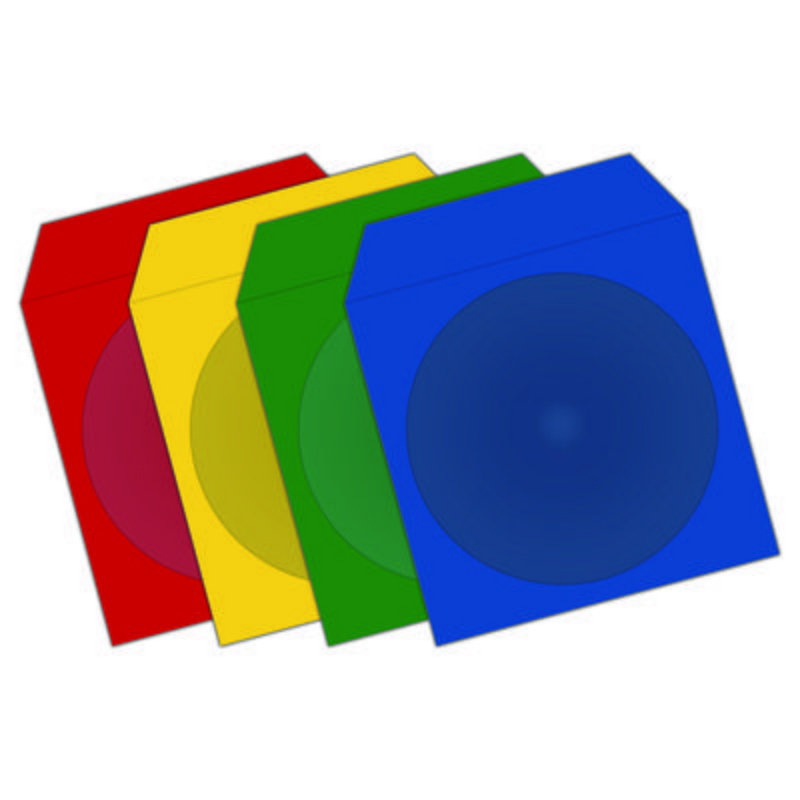 MediaRange Paper Sleeves for 1 Disc Assorted Colors 100Pack BOX67_1