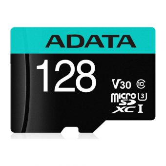 ADATA MicroSDXC 128GB UHS-I U3 + SD Adapter AUSDX128GUI3V30SA2-RA1 - Image 2