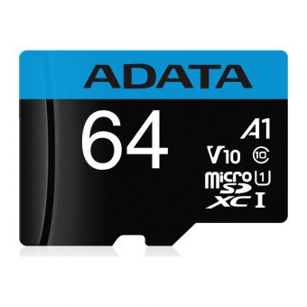 ADATA MicroSDXC 64GB UHS-I U1 V10 + SD Adapter AUSDX64GUICL10A1-RA1 - Image 2