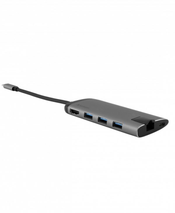 Verbatim USB-C Multiport Hub USB 3.0/HDMI/Gigabit Ethernet/SD-MicroSD 49142