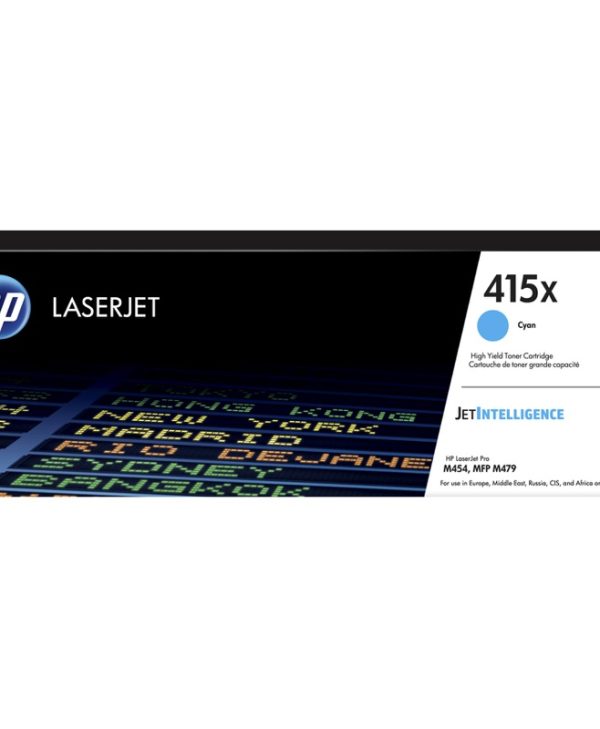 HP 415X Original LaserJet Toner High Yield Cartridge Cyan 6K Pgs W2031X