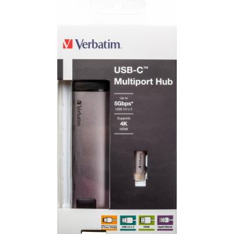 Verbatim USB-C Multiport Hub USB 3.0/HDMI/Gigabit Ethernet 49141 - Image 5