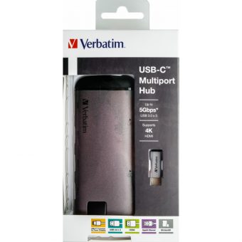 Verbatim USB-C Multiport Hub USB 3.0/HDMI/Gigabit Ethernet/SD-MicroSD 49142 - Image 5