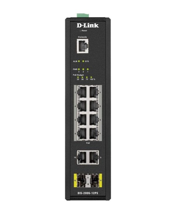 D-Link DIS-200G-12PS 10-Port Gigabit / 8-Port PoE Switch