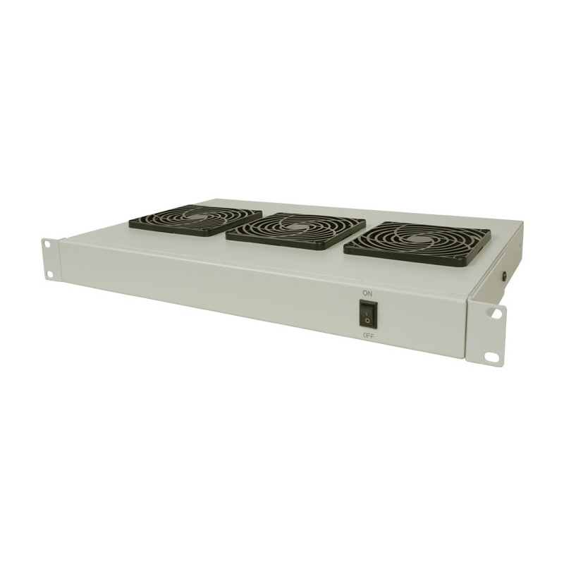 1 Intellinet 1U 19" Σετ Ανεμιστήρα x3 Grey 766623712378 - Image 1