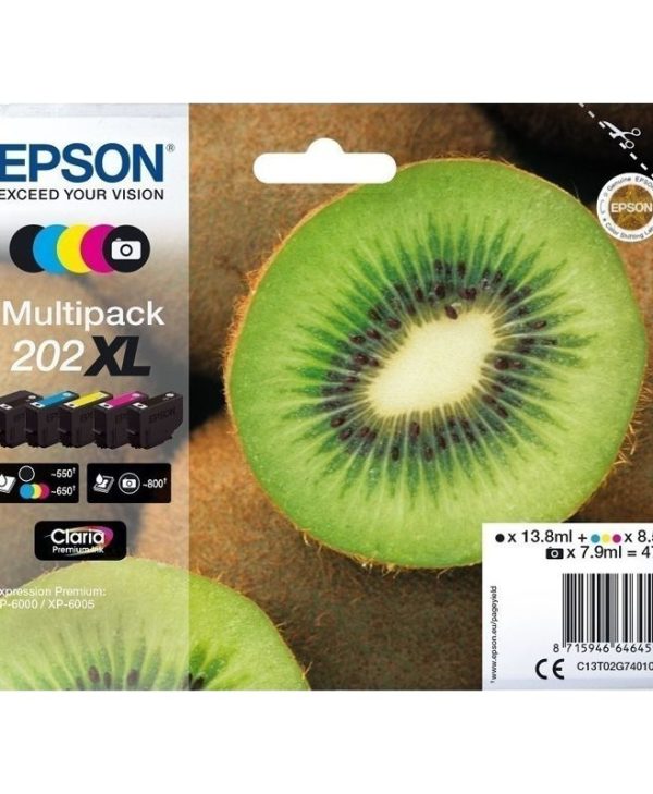 Epson 202XL Multipack Inks B/C/M/Y C13T02G74010