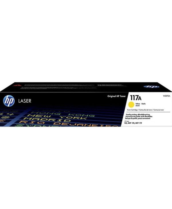 HP 117A Yellow Original LaserJet Toner 700 Pgs W2072A