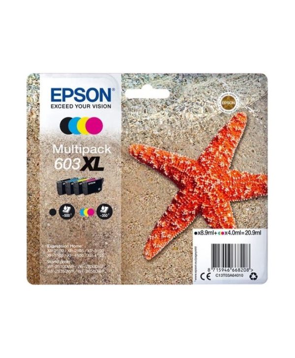 Epson 603XL Multipack Inks B/C/M/Y C13T03A64010