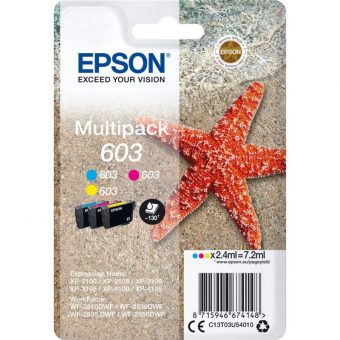 Epson 603 Multipack Inks C/M/Y C13T03U54010