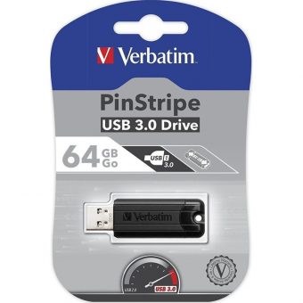 Verbatim PinStripe 64GB USB 3.0 Balck 49318 - Image 4