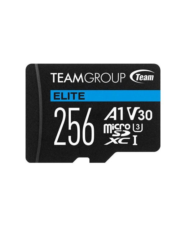 TeamGroup Elite R90/W45 microSDXC 256GB Class 10 UHS-I U3 with Adapter TEAUSDX256GIV30A103