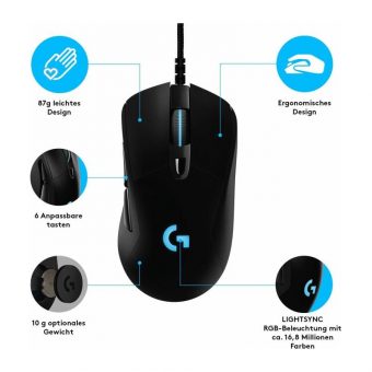 Logitech G403 Hero Wired Gaming Mouse 910-005633 - Image 11