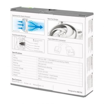 Arctic BioniX P140 PWM PST 14cm Case Fan Grey/White ACFAN00160A - Image 7