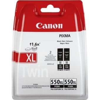 Canon PGI-550PGBK XL Ink Black Twin Pack 1K Pgs 6431B005