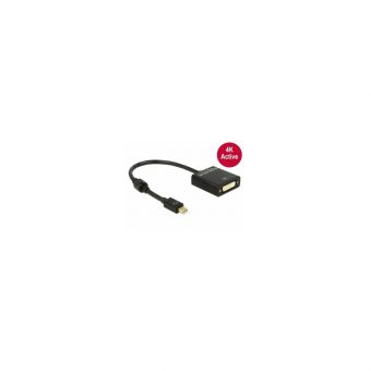 DeLock Adapter Mini-DisplayPort 1.2 Male - DVI-I Female 4K Active 62603