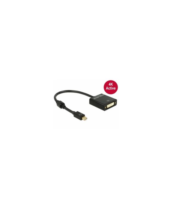 DeLock Adapter Mini-DisplayPort 1.2 Male - DVI-I Female 4K Active 62603