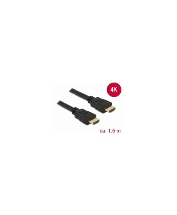 DeLock Cable HDMI Male - HDMI Male with Ethernet 4K 1.5m 84753