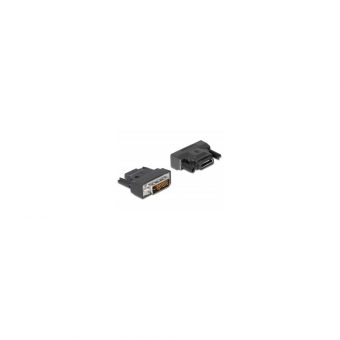 DeLock Adapter DVI 25-Pin Male - HDMI Female with LED Black 65024