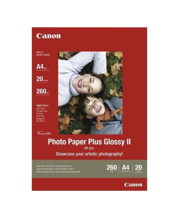 Canon PP-201 Photo Paper Plus II A4 Glossy 265g/m² 20 Sheets 2311B019