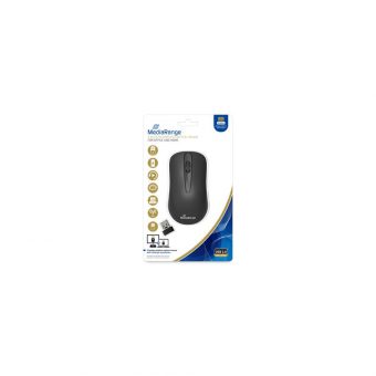 MediaRange 3-Button Wireless Optical Mouse Black MROS209