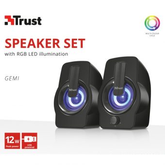 Trust Gemi RGB 2.0 Speakers Black 22948 - Image 2