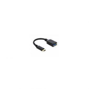 DeLock Adapter SuperSpeed USB 3.0 Type-C Male - USB 3.0 Type-A Female 0.15m Black 65634 - Image 2