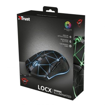 Trust GXT 133 Locx Illuminated Gaming Wired Mouse Black 22988 - Image 7