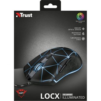 Trust GXT 133 Locx Illuminated Gaming Wired Mouse Black 22988 - Image 8