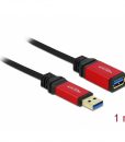DeLock Extension Cable USB 3.0 Type-A Male – USB 3.0 Type-A Female 1m Premium Black 82752