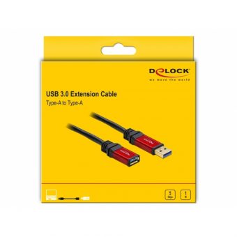 DeLock Extension Cable USB 3.0 Type-A Male - USB 3.0 Type-A Female 1m Premium Black 82752 - Image 4