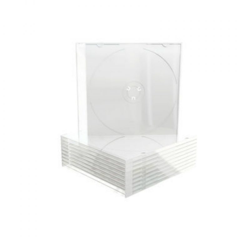 MediaRange CD Slimcase 5.2mm Transparent with Frosted-Clear Tray BOX20