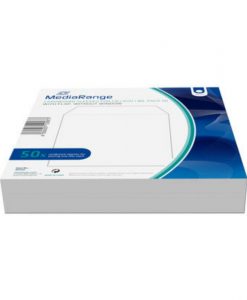MediaRange Cardboard Sleeves with Flap without Window 50-Pack White BOX68