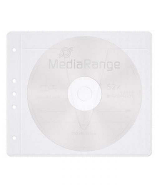 MediaRange Fleece Sleeves for 2 Discs 50-Pack White BOX60_2