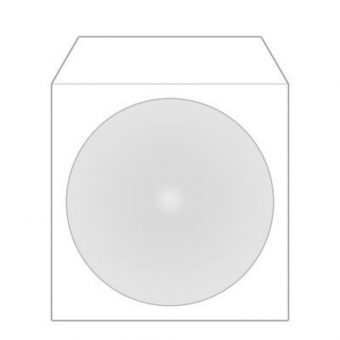 MediaRange Paper Sleeves with Flap and Window 50-Pack White BOX65_1