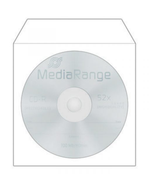 MediaRange Paper Sleeves with Flap and Window 50-Pack White BOX65_2