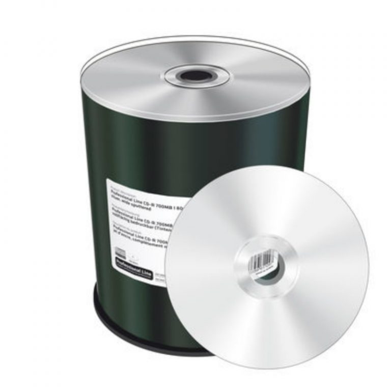 MediaRange Professional Line CD-R 700MB 52x Full Surface Printable Silver 100 Pack Cake MRPL502