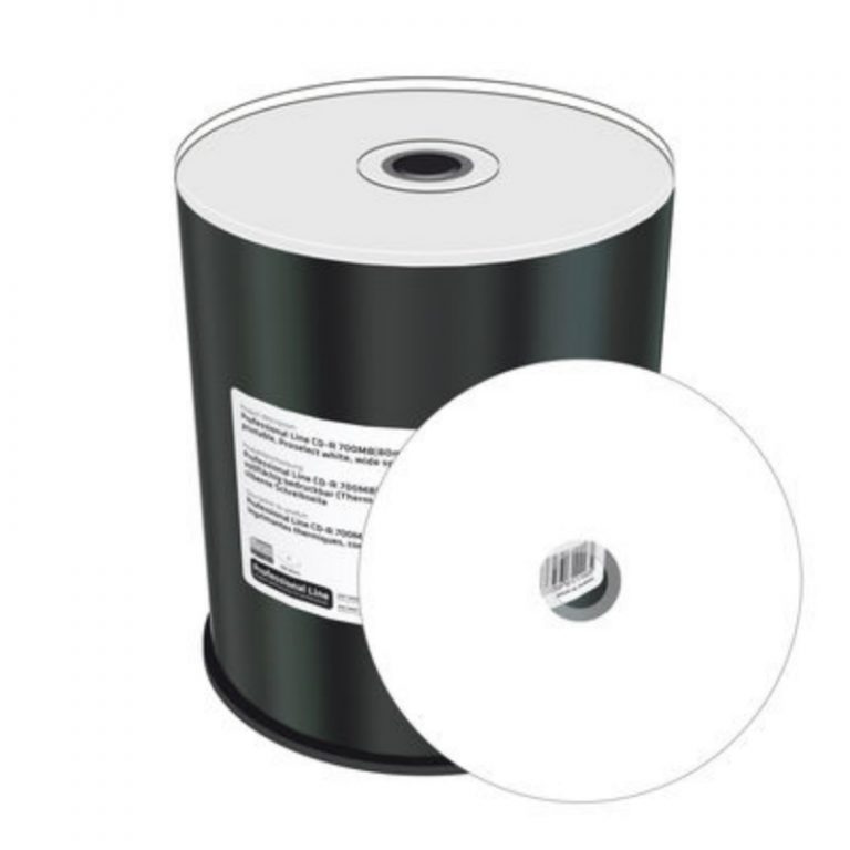 MediaRange Professional Line CD-R 700MB 52x Full Surface Printable White 100 Pack Cake MRPL506-C