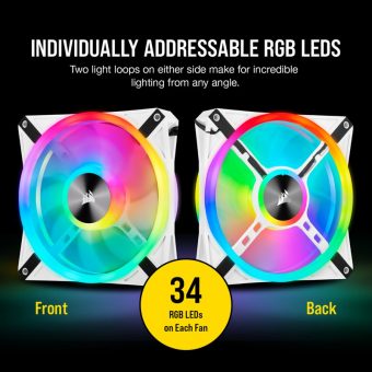 Corsair iCUE QL140WH RGB 14cm 4-Pin PWM White CO-9050105-WW - Image 4