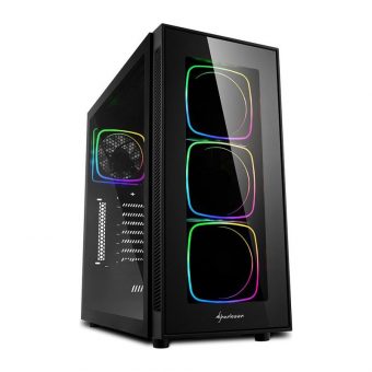 Sharkoon TG6 RGB Tempered Glass Midi Tower Black 4044951028221