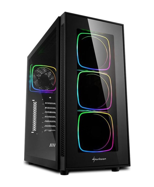 Sharkoon TG6 RGB Tempered Glass Midi Tower Black 4044951028221