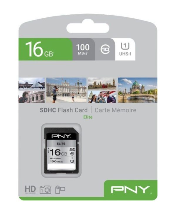 PNY Elite R100 SDCX 16GB UHS-I U1 Class 10 P-SD16GU1100EL-GE