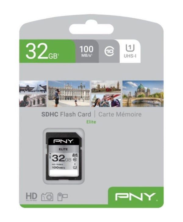 PNY Elite R100 SDCX 32GB UHS-I U1 Class 10 P-SD32GU1100EL-GE