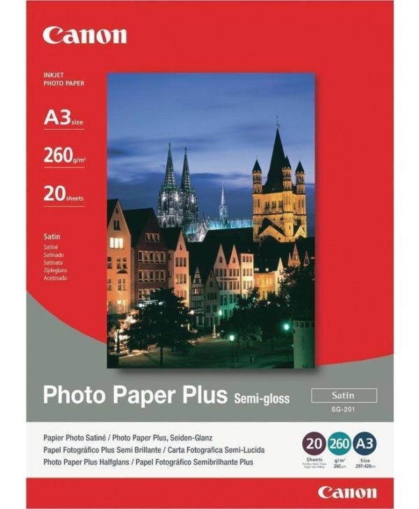 Canon SG-201 Photo Paper Plus A3 Semi Glossy 260gr 20 Sheets 1686B026